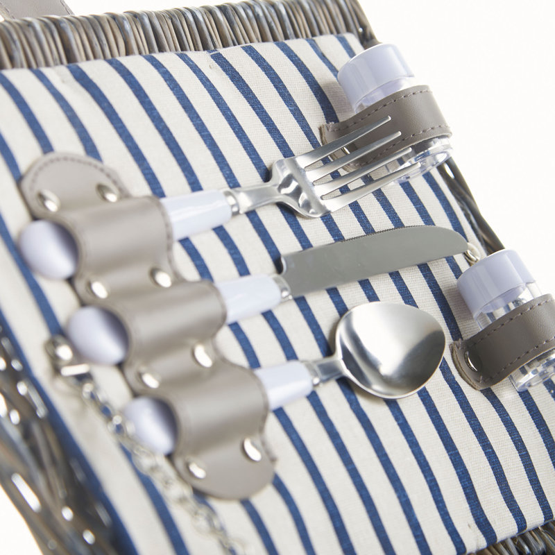 VonShef Deluxe 2 Person Folding Handle Picnic Basket & Reviews Wayfair